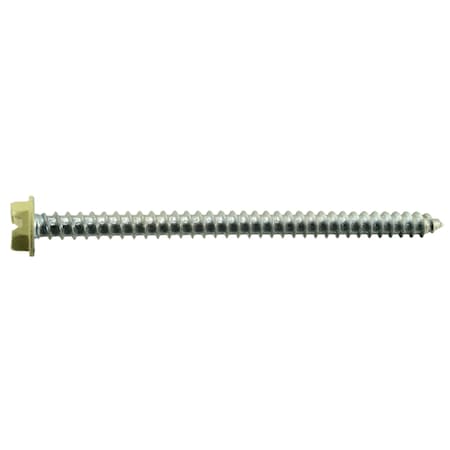 Midwest Fastener Sheet Metal Screw, #8 x 2-1/2 in, Painted Steel Hex Head Slotted Drive, 15 PK 38006